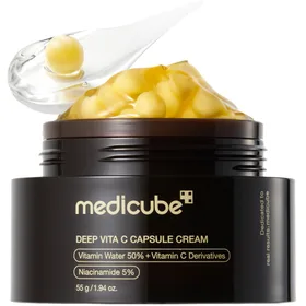 کرم ویتامین C مدیکیوب Deep Vita C Capsule Ceramide 55 میل | روشنکننده و کلاژنساز قوی