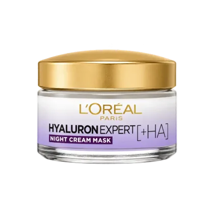 کرم آبرسان شب لورال Hyaluron Expert حجم 50 میل | ترمیمکننده و جوانساز پوست
