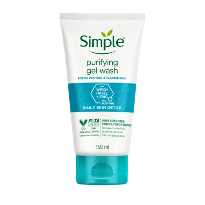 شوینده صورت سیمپل مدل Purifying Gel Wash | پاک‌کننده عمیق و شفاف‌کننده پوست