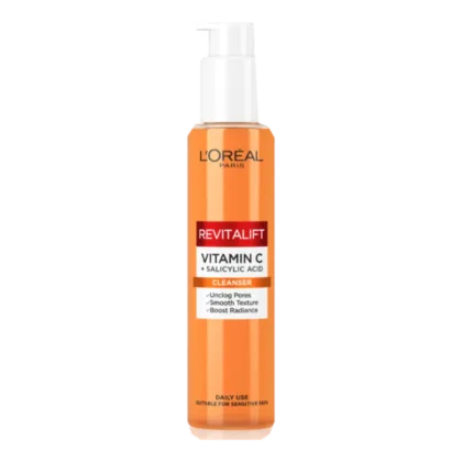 ژل شستشوی ویتامین C لورآل Revitalift Clinical حجم 150 میلی‌لیتر